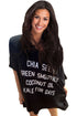 Black Cheeky Letter Print Summer Cover up